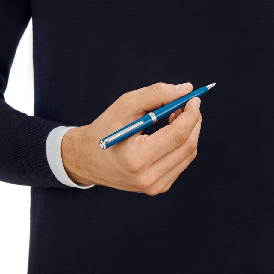 B t bi Montblanc Pix Petrol Blue Ballpoint Pen 119351